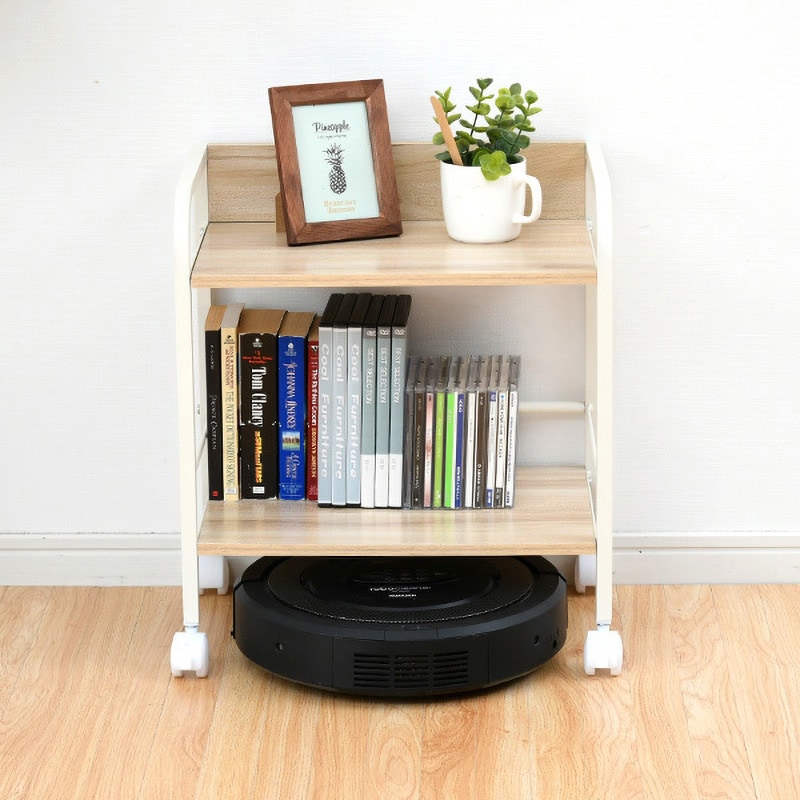 YZCR-4(NM/IV) ラック 4段 キャスター付き YAMAZEN(山善) ナチュラル