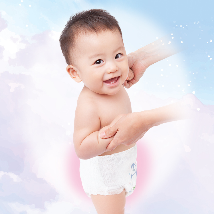 ムーニーマン「マシュマロ肌ごこちモレ安心」（パンツタイプ） Mたっち