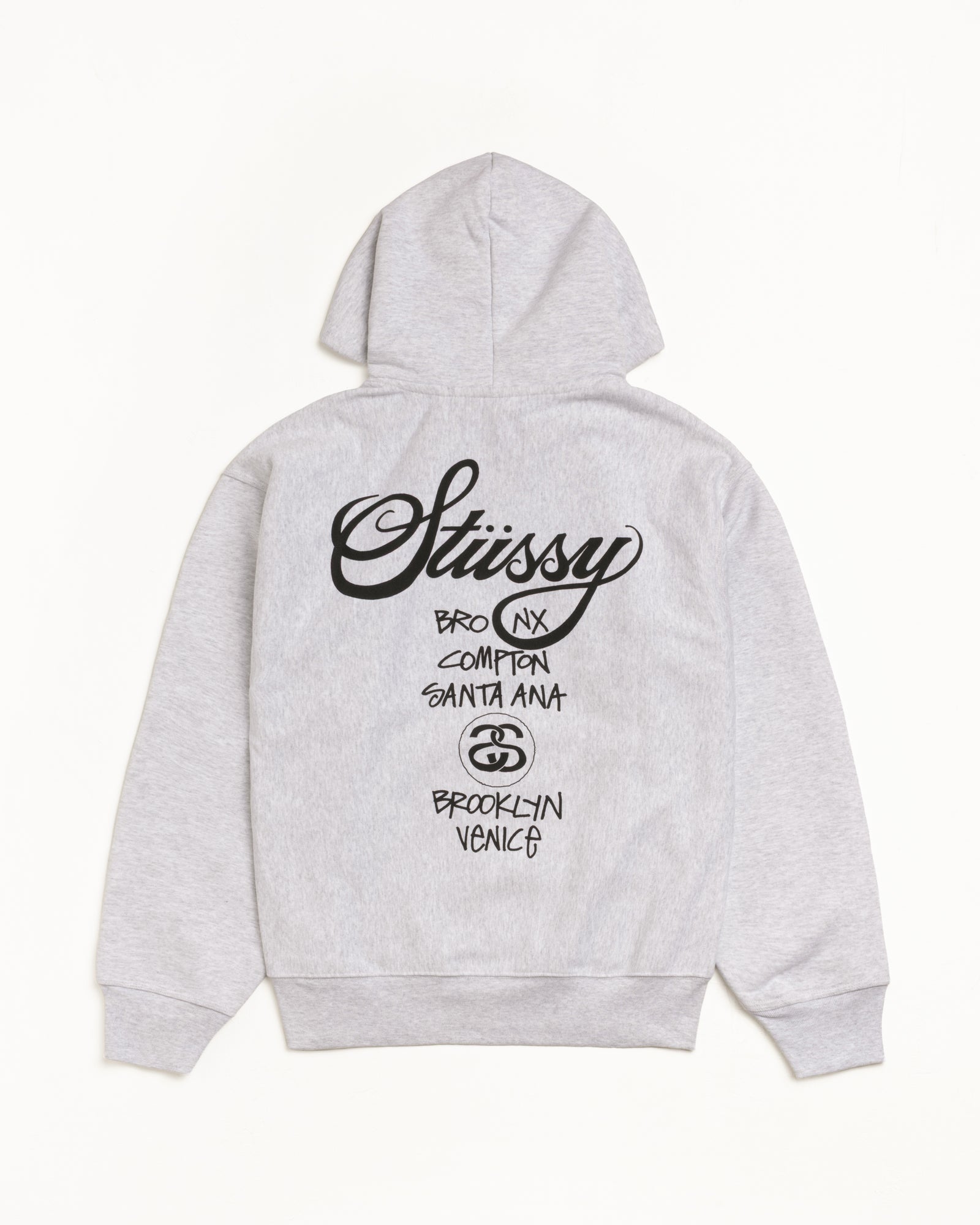 World Tour Hoodie – Ash Heather | Sweats | Stüssy Japan