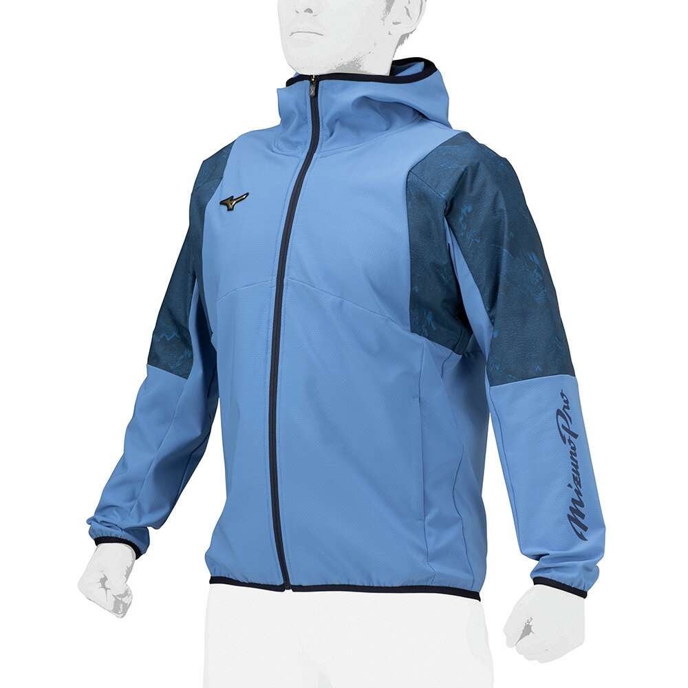 ミズノプロ／ストレッチ／防風】テックシールドフーディ|12JEBW77