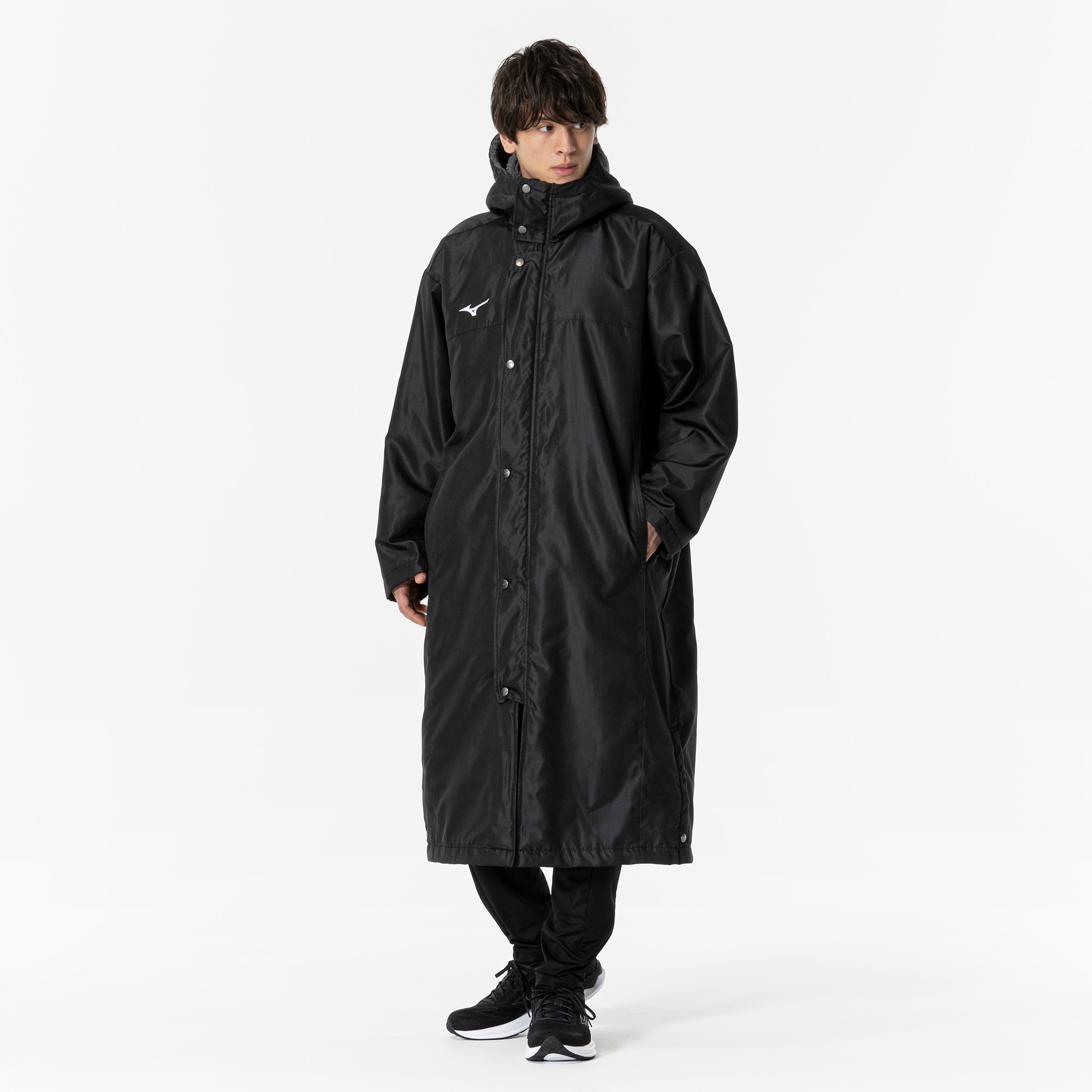 中綿ロングボアコート|32JE8555|ミズノトレーニング|トレーニング