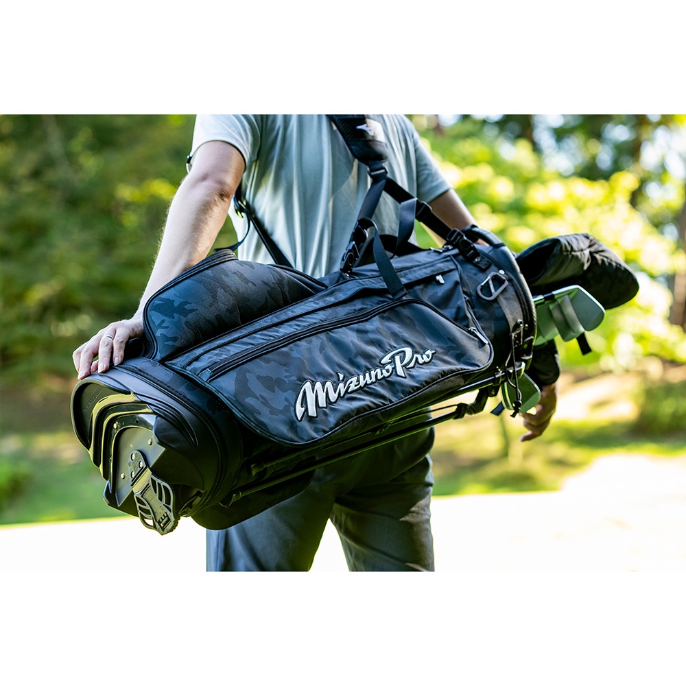 MizunoPro ミズノプロ スタンドキャディーバッグ 黒迷彩 ¥39,600