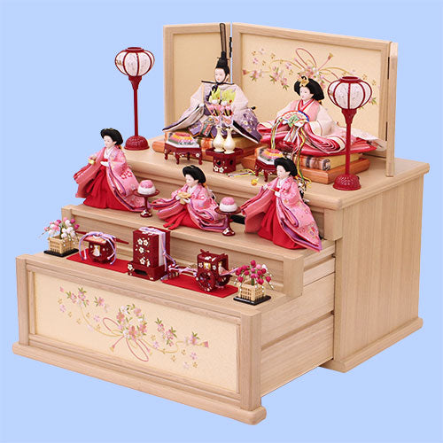 毛氈（もうせん）雛人形7段飾り用 35号 PEフェルトン 赤 – 寿鳳人形の東芸