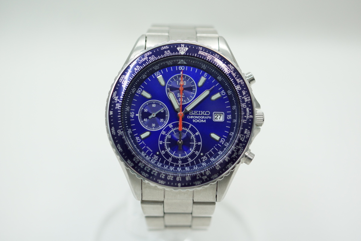 SEIKO セイコー 7T92-0CF0 クロノグラフ デイト クォーツ メンズ