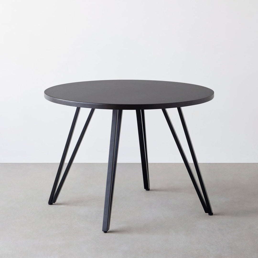 THE CAFE TABLE / ラバーウッド Black Steel 4本脚 × ラウンド φ81