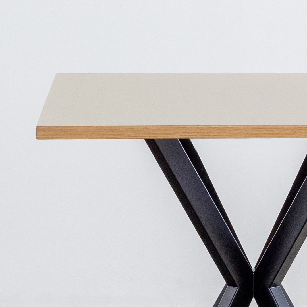 THE CAFE TABLE / リノリウム Black Steel カフェX × スクエア 70 - 80