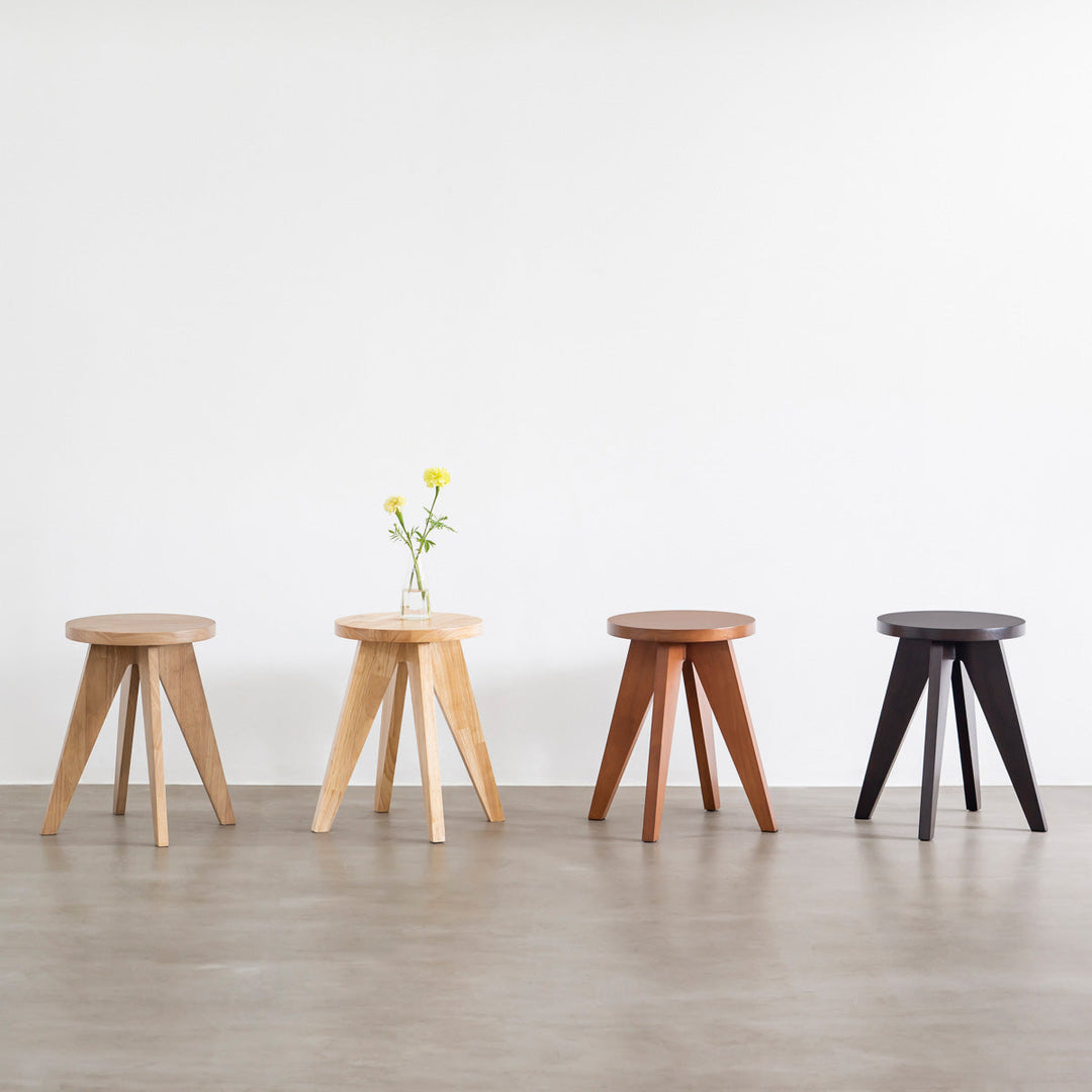 Eco - Simple ソリッドスツール ラバーウッド材 – KANADEMONO