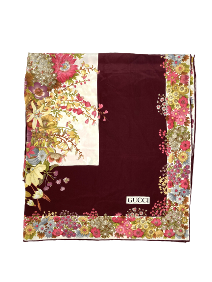 GUCCI グッチ ヴィンテージ スカーフ ファッション・衣類 シルク の