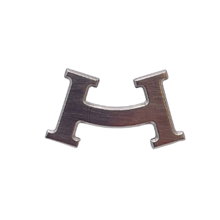 HERMES エルメス Hスマイル ブローチ 財布・小物 ステンレススチール