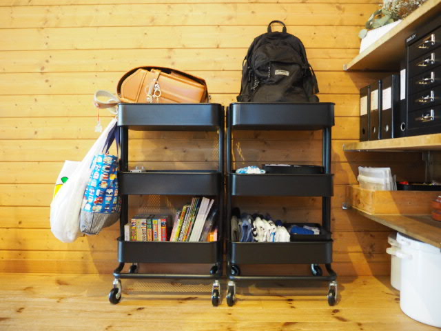 IKEAのワゴンで“まとめて見える収納”にするだけ！保育園の持ちもの準備