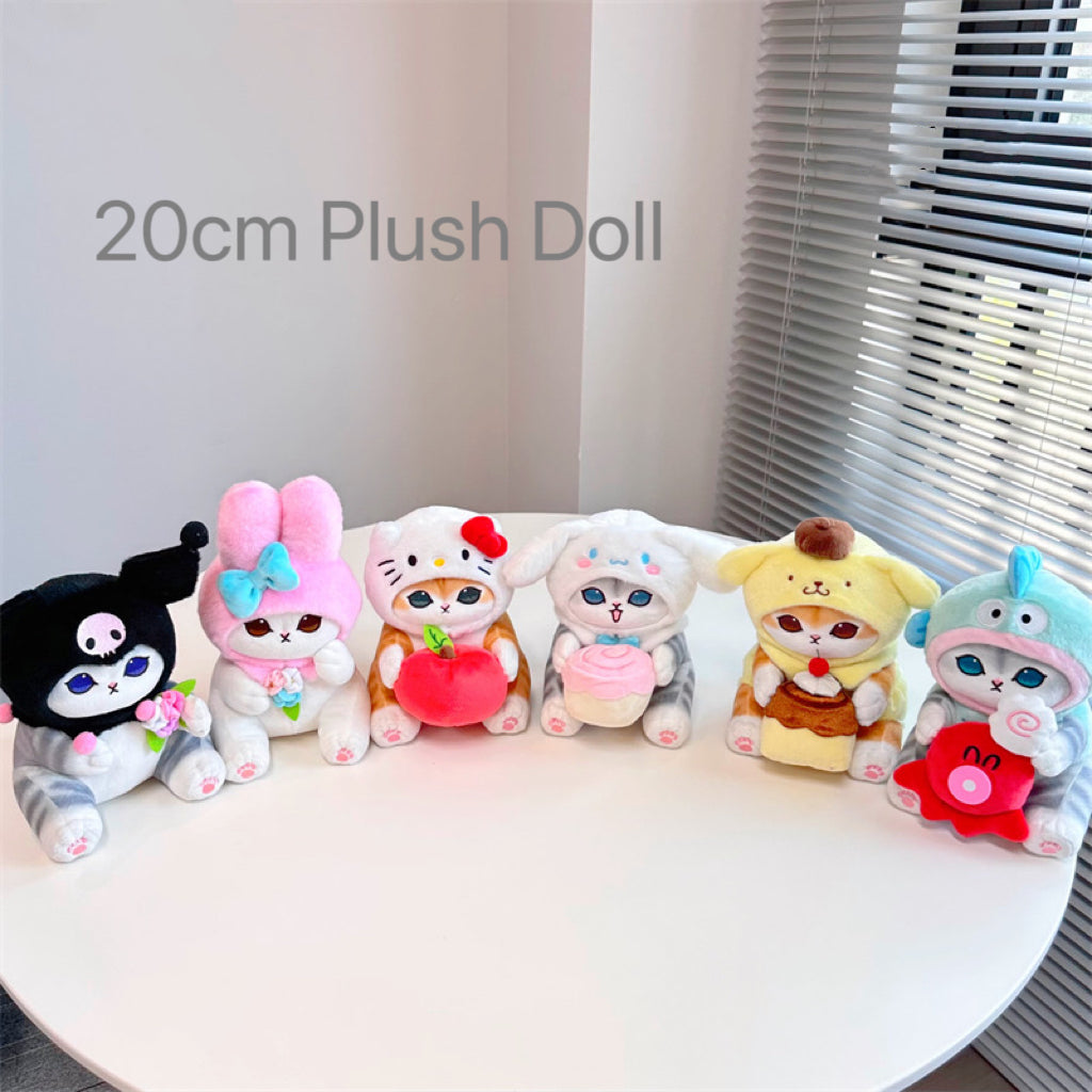 Japan Artist Mofusand x Sanrio Cat Neko Crossover My Melody - 12cm