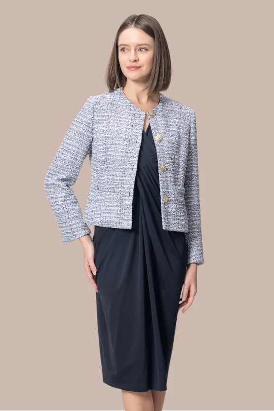 タグ付き kay me ドレープデザイン膝丈ワンピース 13号 表起毛 タグ