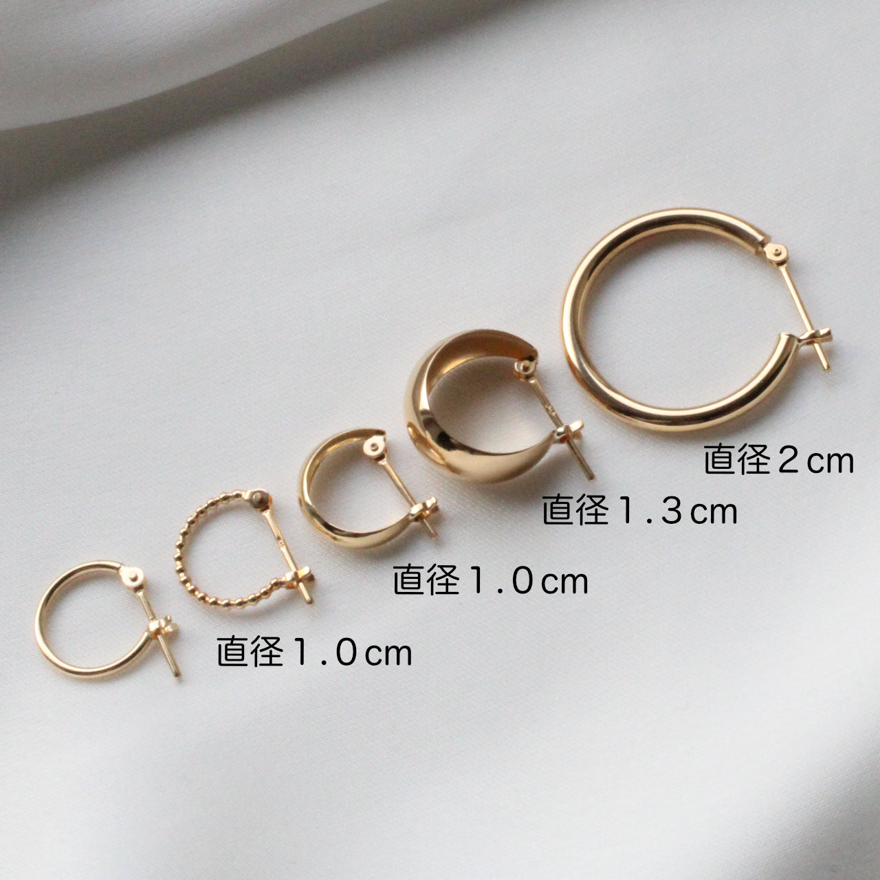 フープピアス 18k イエローゴールド 20mmx2mm［KAYO & Coco Jewelry］