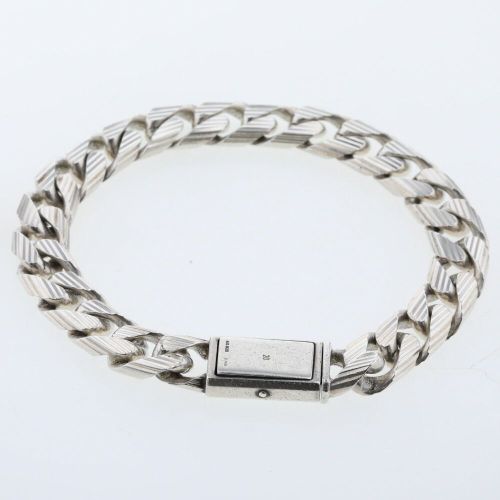 グッチ ブレスレット プレート 喜平チェーン シルバー925 メンズ GUCCI