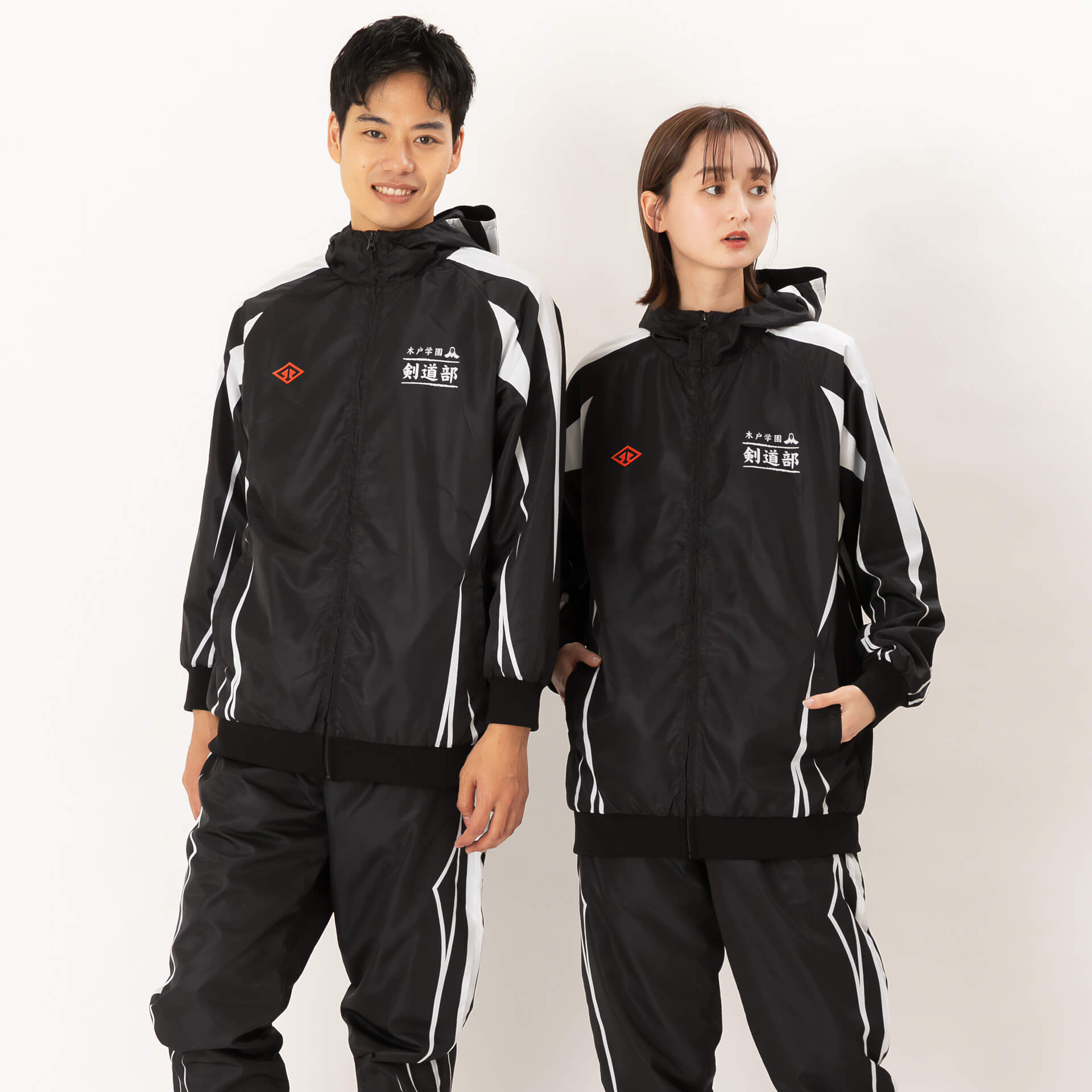 裾, 袖口フライス・フード付きラグラン型長袖オリジナルウィンド