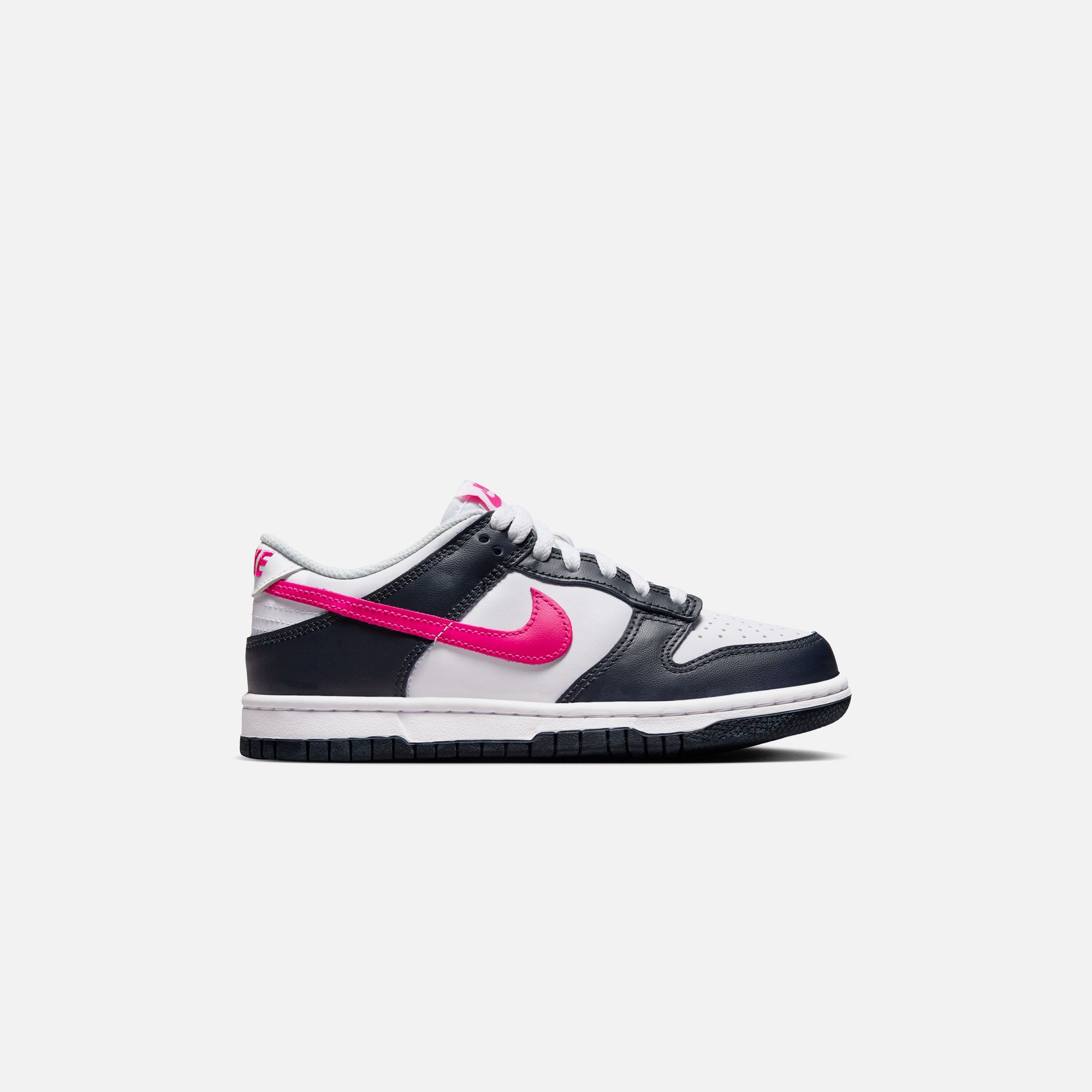 Nike GS Dunk Low - Dark Obsidian / Fierce Pink / White – Kith