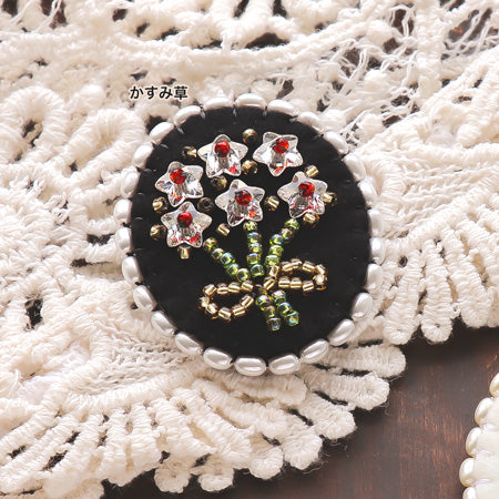 フォクシークリスタルブローチ ブローチストッパー付きワンピース