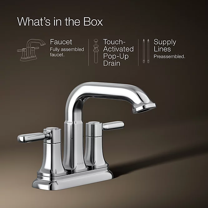 Terzet Centerset Bathroom Faucet | K-REC34945-4D | KOHLER