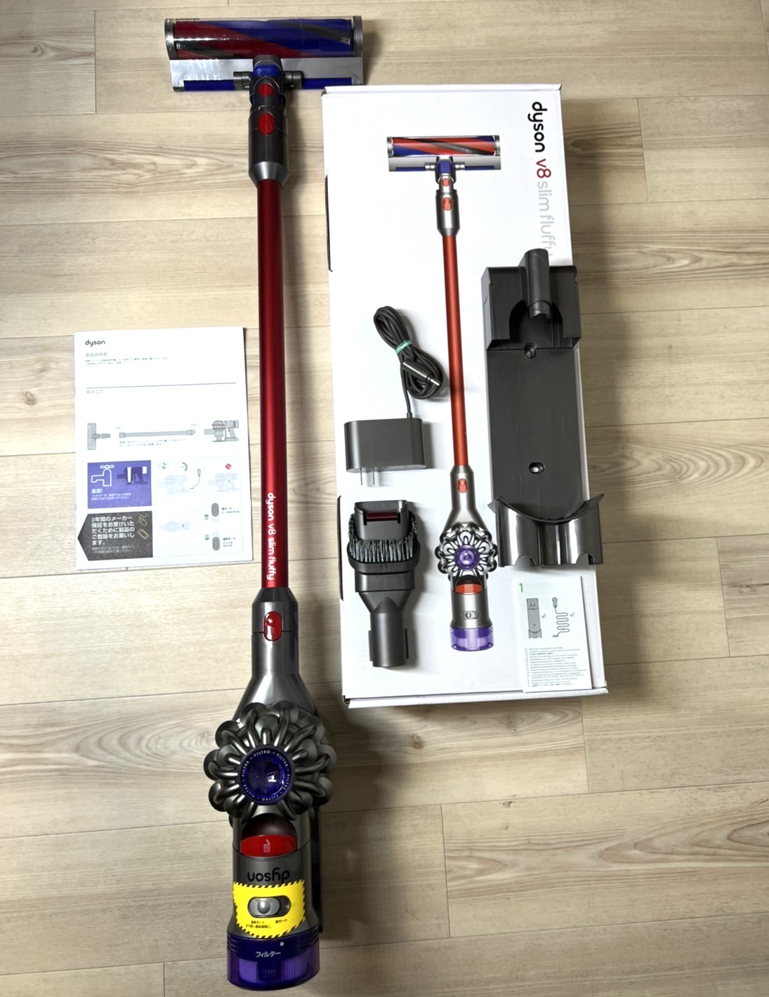 掃除機ダブルセット（スティック&ハンディ）の夢 V8 slim fluffy 掃除