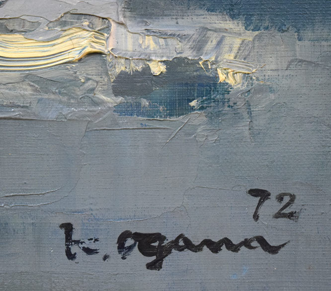 小川清「小樽祝津風景」油絵・F8号 絵画買取・販売の小竹美術