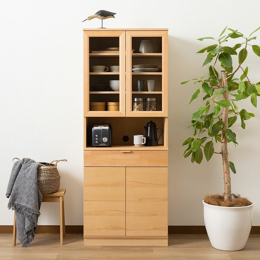 設置無料】カリモク 幅104.9cm リビングキャビネット 日本製 木製 天然