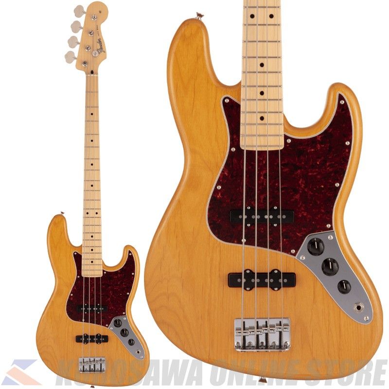 Made in Japan Hybrid II Jazz Bass Maple Vintage Natural