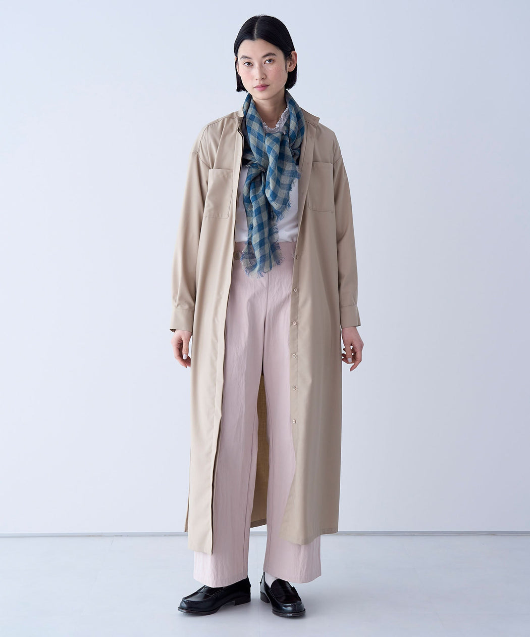 スタンドカラーシャツワンピース — LA MARINE FRANCAISE