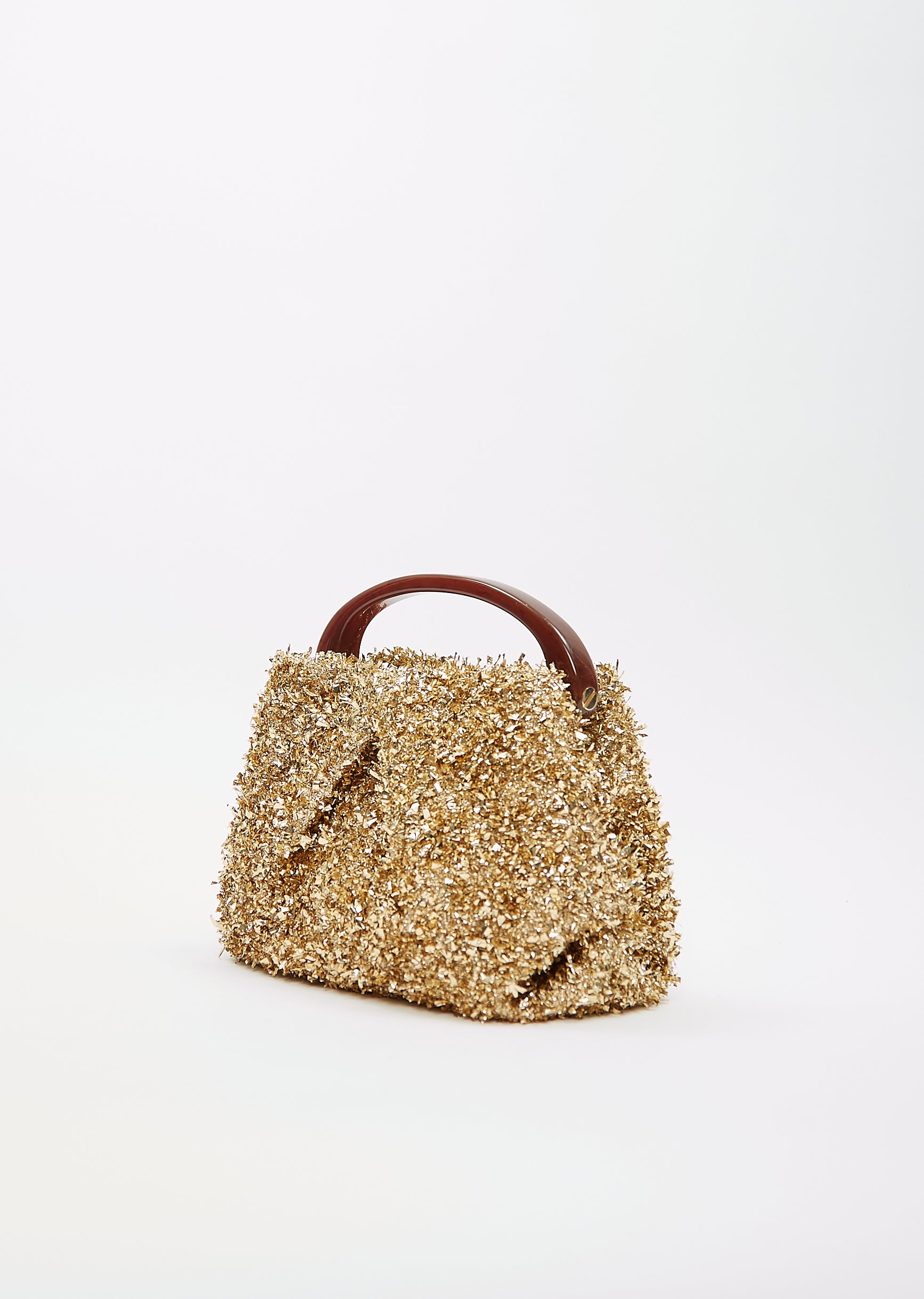 Small Handle Crisp Bag — Gold – La Garçonne