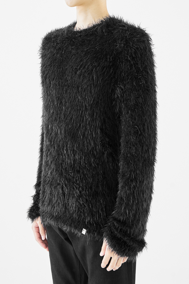 1017 ALYX 9SM | FEATHER CREWNECK SWEATER BLACK | L'ARMOIRE