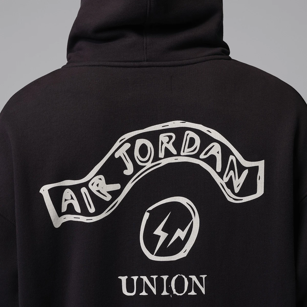Air Jordan x Union x Fragment Full Zip Hoodie (Black & Sail) | END