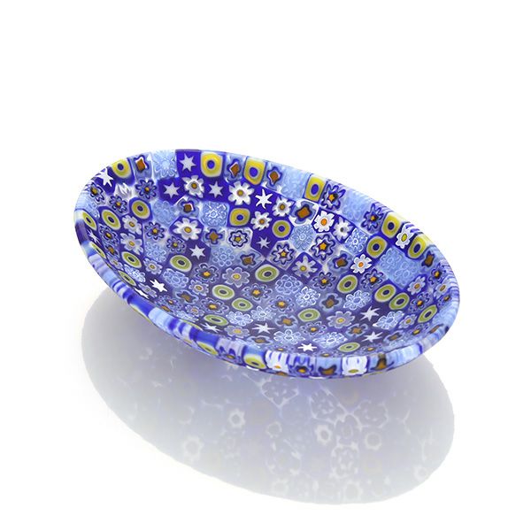 エルコーレモレッティ ミレフィオーリ オーバルプレート 7.5×10.5cm