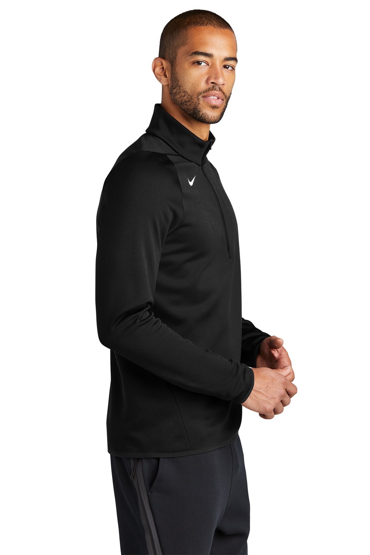 Branded Nike Therma-FIT 1/4-Zip Fleece CN9492 Team Black