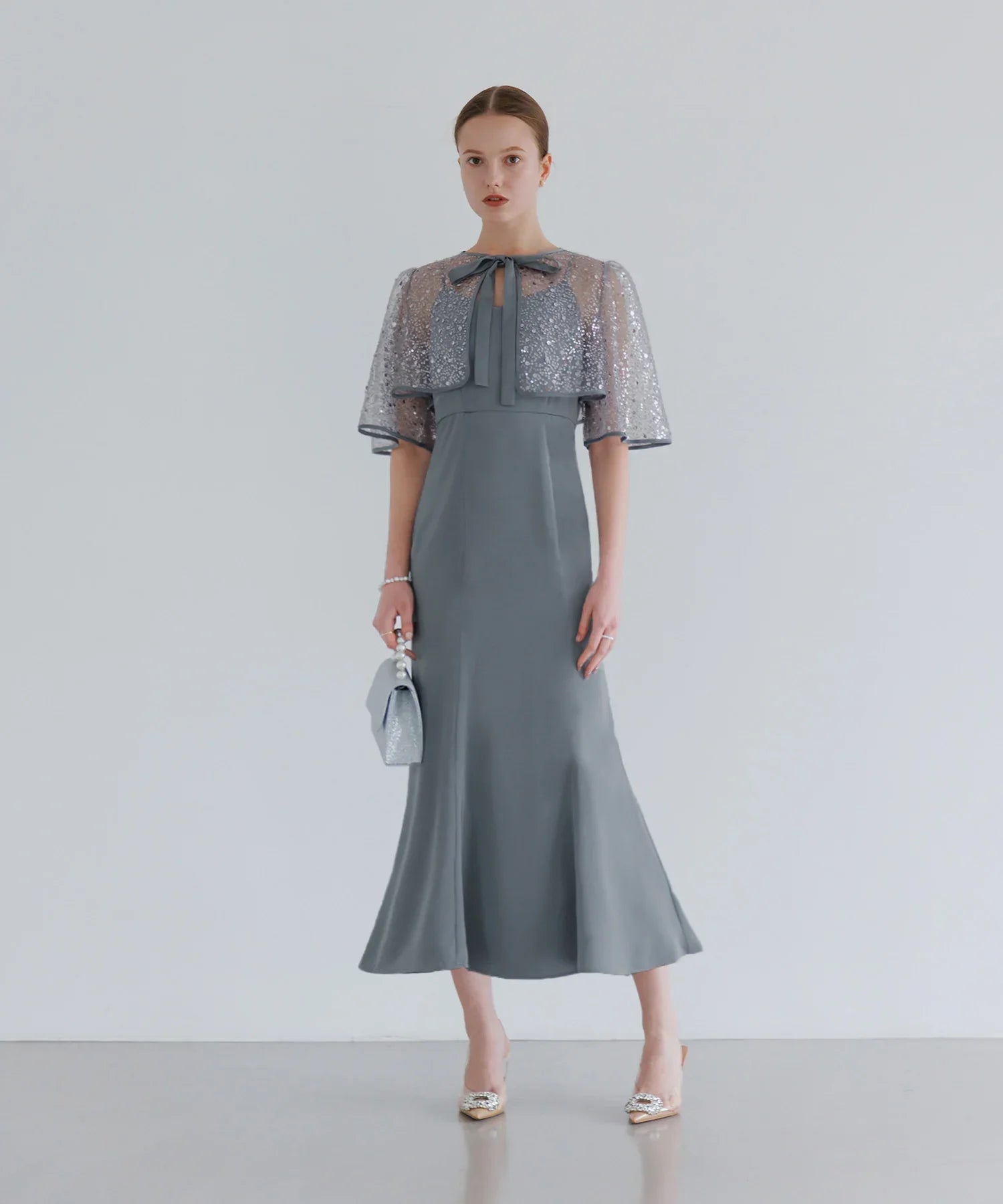 当日発送】スパンコールビジューボレロマーメイドワンピースドレス