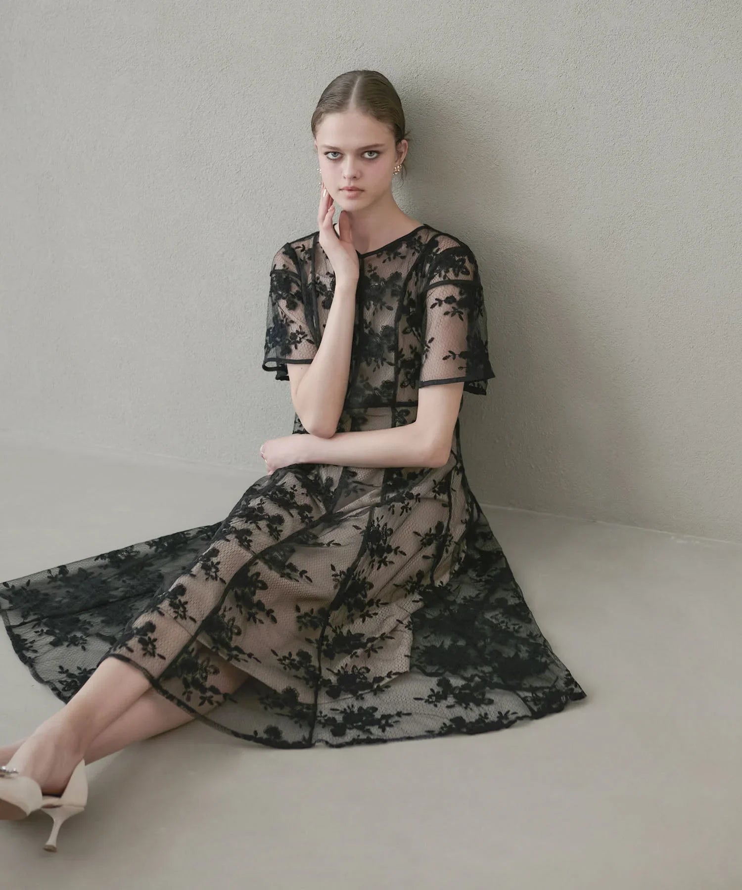 当日発送】花柄バックリボンワンピースセットアップワンピース結婚式ドレス