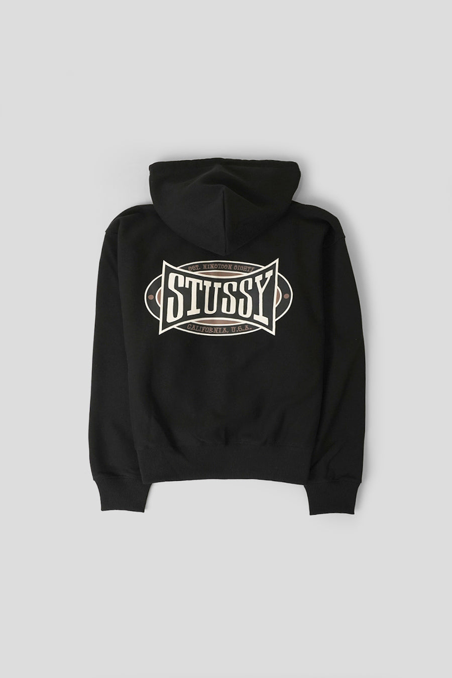STUSSY - BLACK CHAMPION OVAL ZIP HOODIE – LE LABO STORE