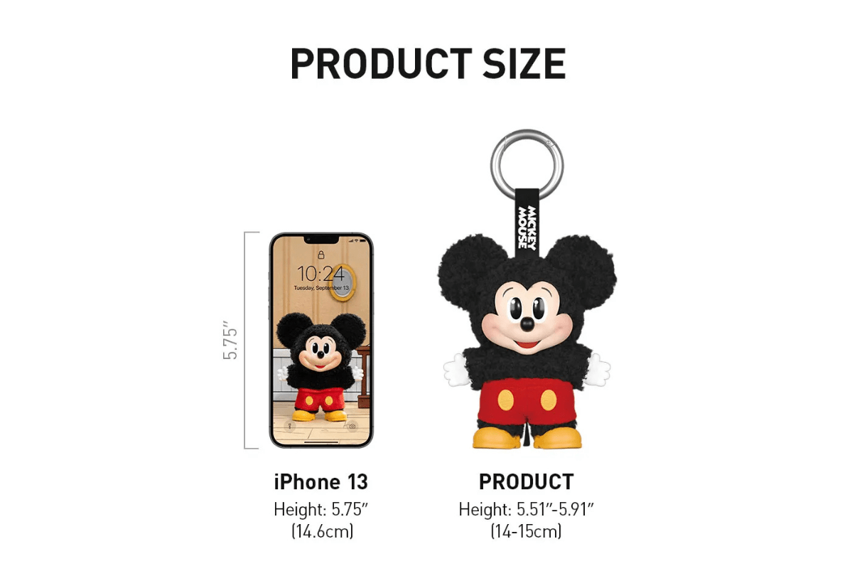 Pop Mart Disney Mickey Family Together Series Plush Keychain