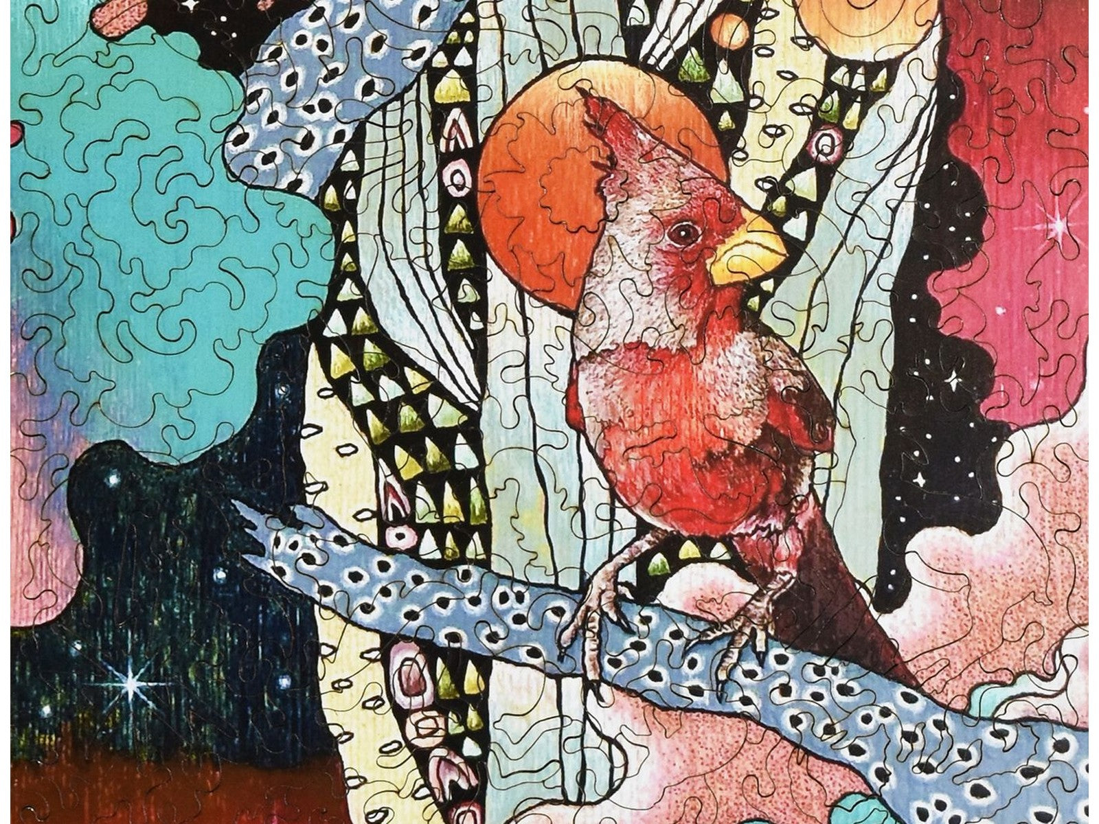 Desert Cardinals Wooden Jigsaw Puzzle | Liberty Puzzles