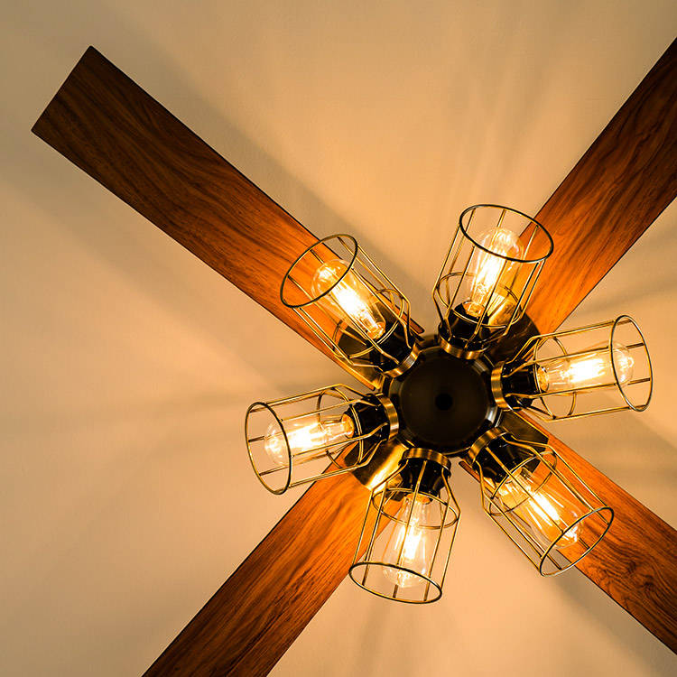 Modern Collection シーリングファン フィラメントLED 6灯 JE-CF048