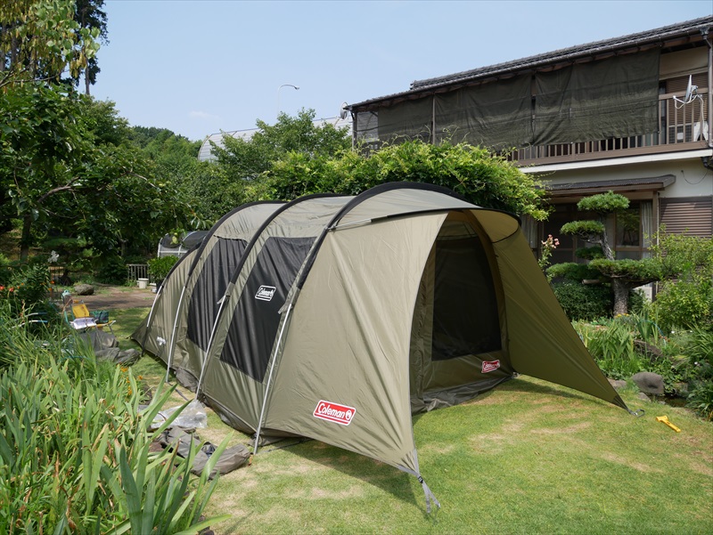 試し張り】Colemanトンネル2ルームハウスLDX(オリーブ) 【Amazon.co.jp