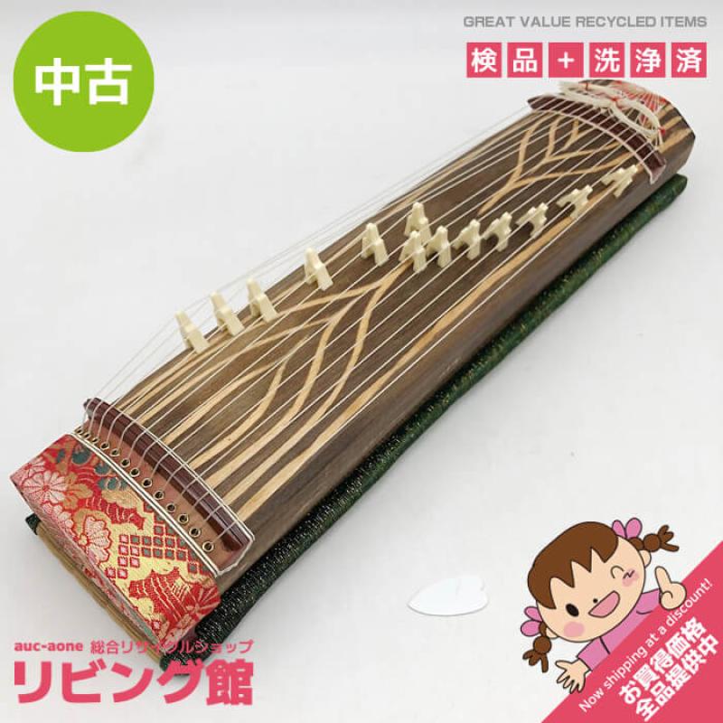 ミニ琴 13弦 全長約42cm 短琴 ミニチュア 演奏可 琴柱付 ピック付き