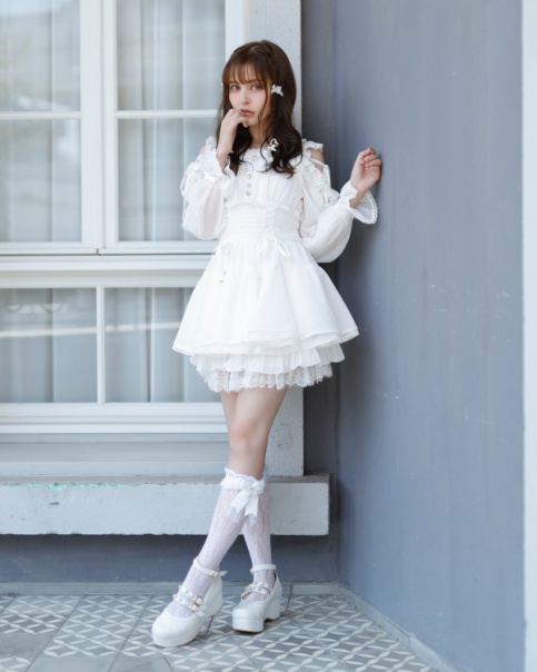 オフショルシフォンセットアップ ｜ LIZ LISA（リズリサ）公式通販