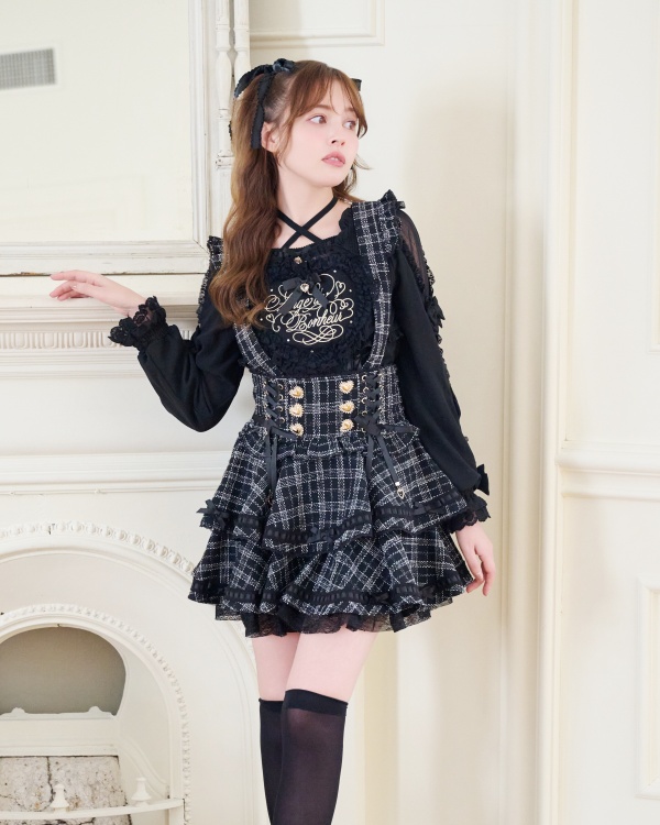 はしごリボンツイードティアードスカパン ｜ LIZ LISA（リズリサ）公式