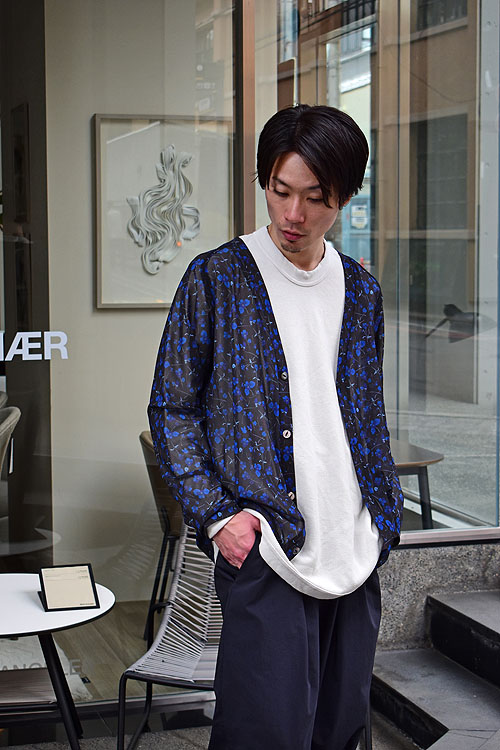 NEEDLES[ニードルズ] 23SS V Neck Cardigan - Poly Mesh/Floral