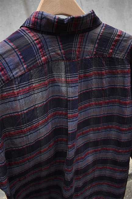 MAATEE&SONS/マーティーアンドサンズ】Work Shirt - Mix Madras