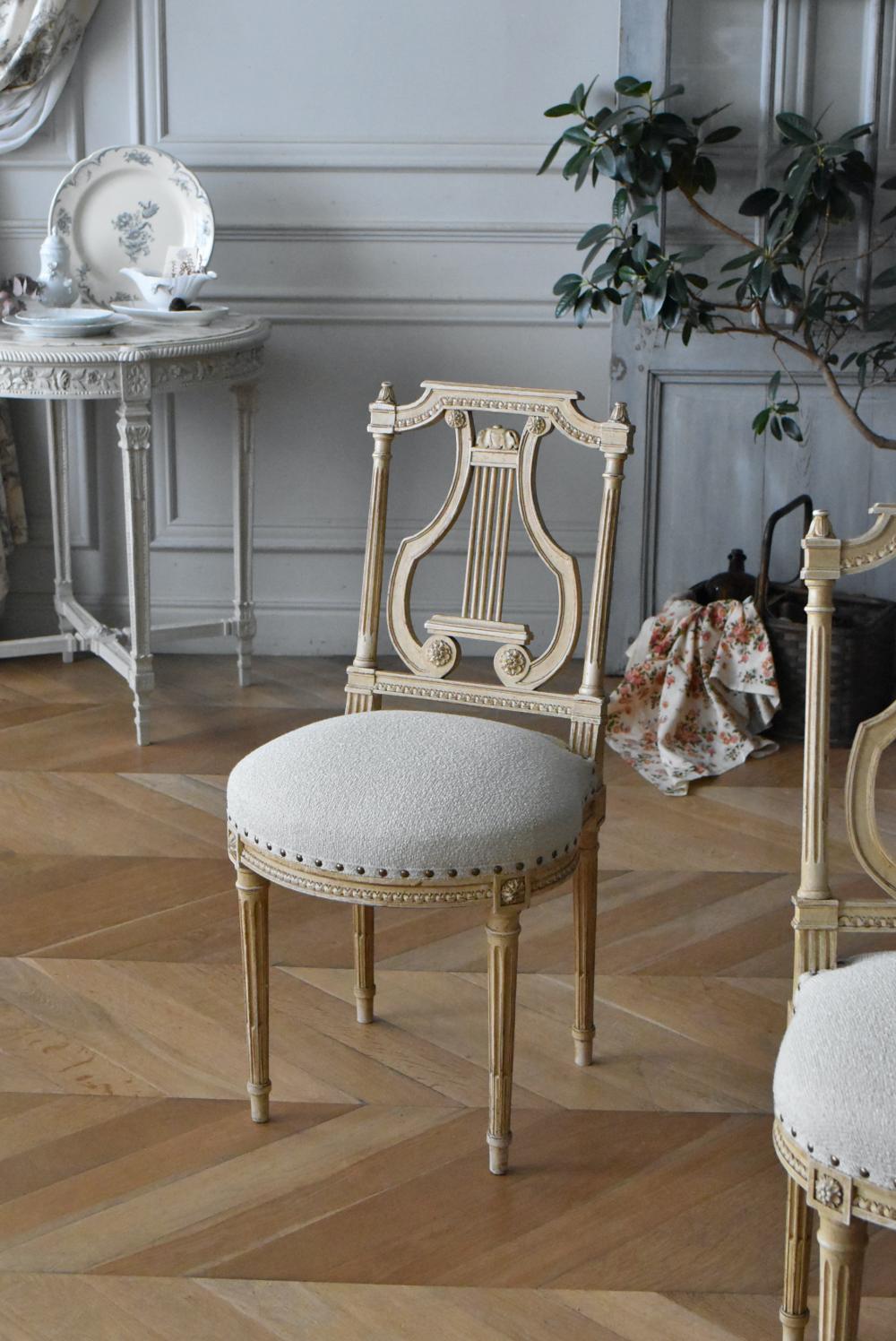 フランスアンティーク家具 アンティークチェア.ハープ3B フレンチチェア