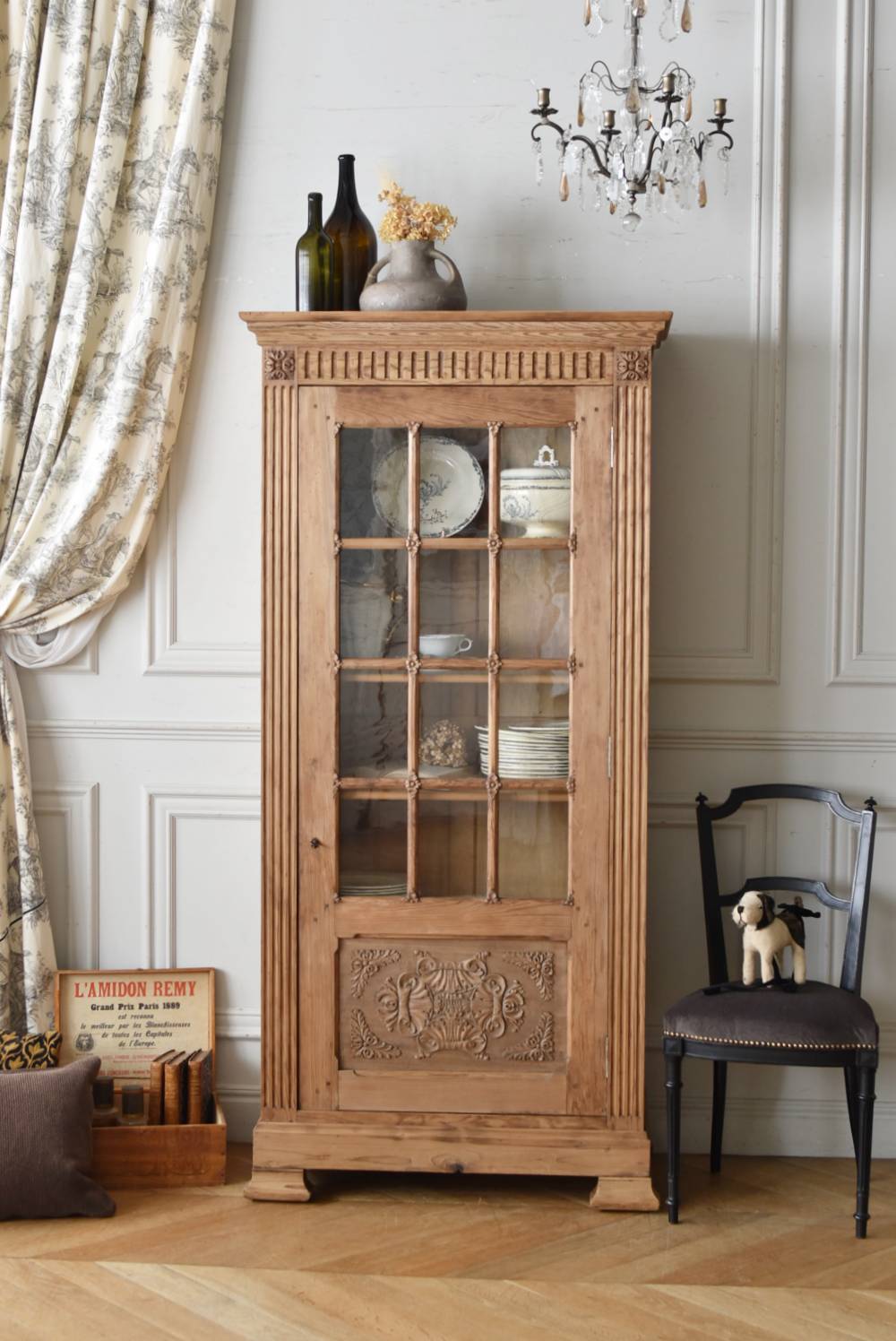 アンティークガラスキャビネット.56 フランスアンティーク家具 食器棚
