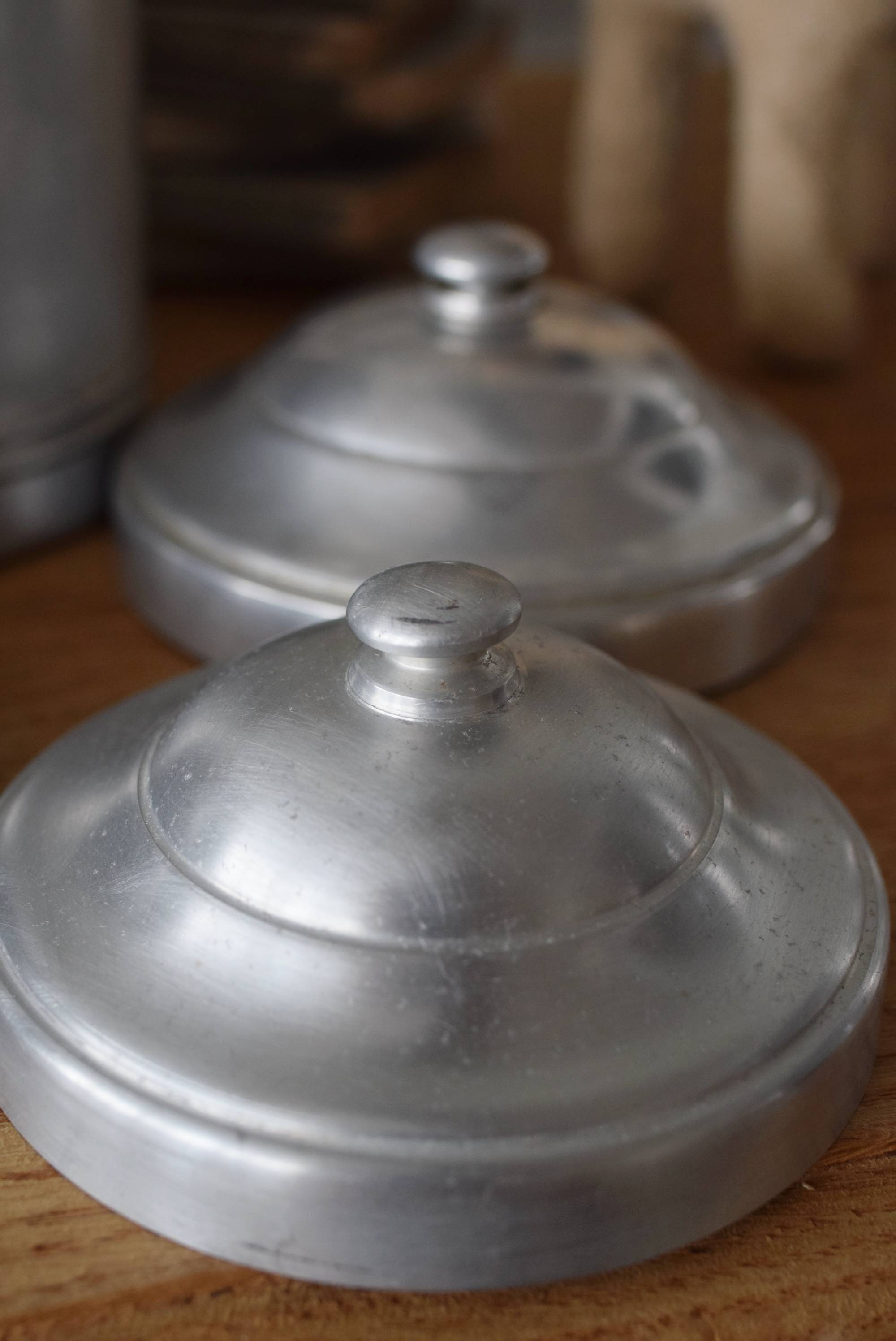 アルミキャニスター6点セット アンティーク雑貨 キッチン雑貨 フランス