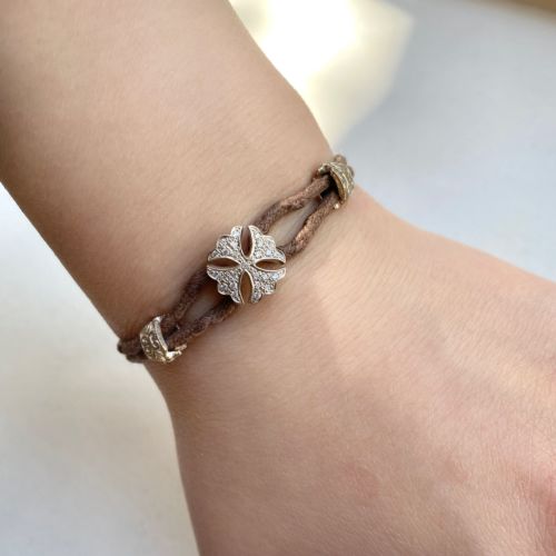 MALTESE CROSS CODE BRACELET Silver / Zirconia BRACELET