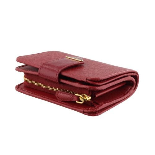 プラダ 二つ折り財布 レディース サフィアーノ トライアングルロゴ