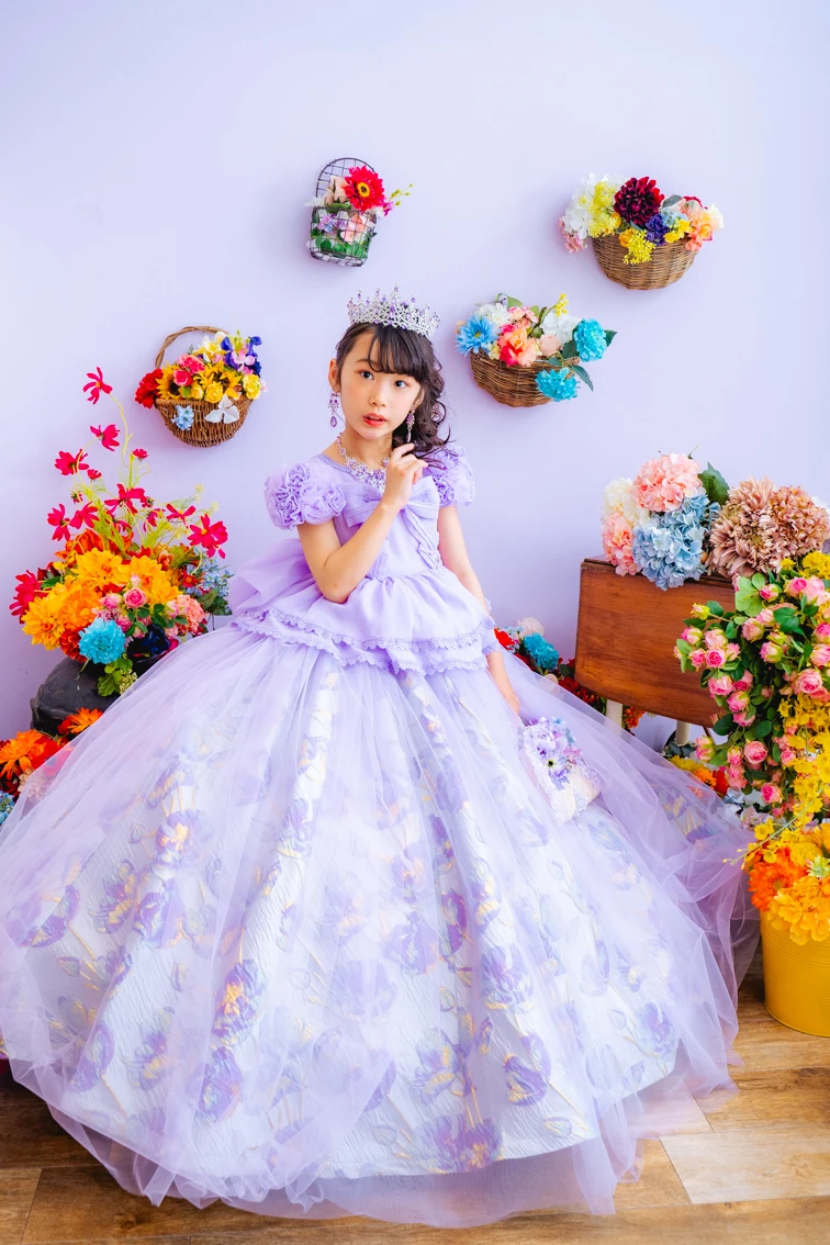 ANNA SUI mini＞アナ スイ・ミニ オリジナルドレス Violet Fleur